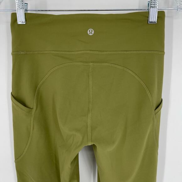 Lululemon Invigorate High Rise Tight 25" Bronze Green Size 4 - Picture 3 of 6